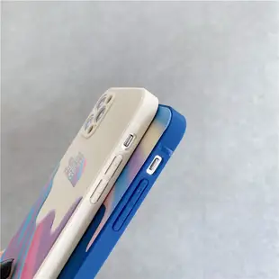 iphone12手機殼相框軟殼 水彩 北面雪山 iphone 11 xr  i7 i8plus ix情侶手機殼