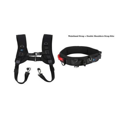 2 in 1 Bundle Waistband Strap + Double Shoulders Strap Set for SLR/DSLR Cameras