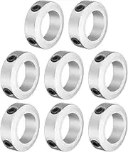 uxcell 8Pcs Set-Screw Collars 20mm Bore, Aluminum Alloy Shaft Collars, 32mm OD, 10mm Width Axle Collar Clamp for Linear Rod Shaft Guide