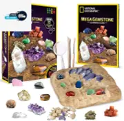 Blue Marble National Geographic Mega Gemstone Dig Kit - Dig up 15 Real Gemstones