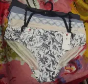5 NEW IZOD INTIMATES 804226IZ MF SMOOTH ALLURE MESH BACK BIKINI PANTIES XL