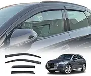 OAD4X4 Weathershields Compatible with Audi Q5 FY Series 2017-Onwards, Weather Shields Window Visors Wind Deflectors Sun Rain Guard 4PCS Set
