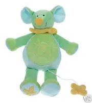 NEW soft plush toy MOUSE MUSICAL BABY NURSERY COT PRAM