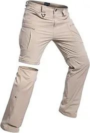 [NAVEKULL] Men's Convertible Hiking Pants Lightweight Quick Dry Zip Off Outdoor Fishing Tactical Cargo Pants with Roll-Up Legs