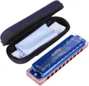 EASTTOP 10Hole Blues Harmonica T008K Diatonic Blue Harmonica Mouth Organ Gift US