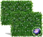 DOEWORKS Expandable Fence Privacy Screen for Balcony Patio Outdoor, 2PCS Faux Iv