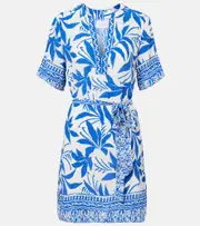 [Velvet] Velvet Vanessa printed shirt dress AU 16 blue