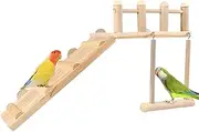 Pet Bird Parrot Swing - Swing Chewing Toys Pet Bird Cage Accessories - Wooden Stand Branches Cockatiel Hammock Swing Toy Bird Cage Accessories