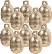 WESIEVYA Crafted Metal Pet Collar Bells 10pcs Decorative Dog Bells Wear-resistant Ideal for Cat Collars