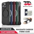Magsafe Magnetic Slim Carbon Fibre Texture Case Cover For iPhone 15 14 Pro Max