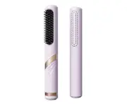 Straightening & Curling Irons Elosung Purple Portable Usb Rechargeable Cold Wind Ionic Hair Straightening Brush Multi Functional Straightener And Curler Li