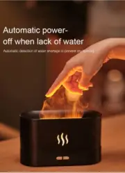 Humidifier & Aroma Diffuser Essential Oil Lamp With Flame Effect USB charge