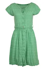 Bamboo Lucid Shirt Dress With Belt--VIG-VCB009