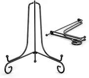 TR-LIFE Plate Stands for Display - 6 Inch Plate Holder Display Stand + Metal Easel Stand for Picture Frame, Decorative Plates, Book, Photo, Collectibles (2 Pack)