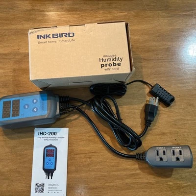 Inkbird Wifi Humidity Controller DualOutlet Humidistat Humidifiers IHC200