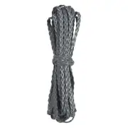 Flat Braided Leather Cord 5mm 5m Gray Craft Strip for Jewelry 16.4ft