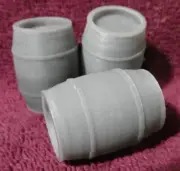 G Scale Model Train Wood Barrel 25 Gallon x3