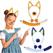 Blue Dog Bingo Party Costume Adventure Movie Cute Movie Cosplay for Boys' Girls' Kid's Halloween Carnival World Book Day Performance Educational Dress Up Schoo