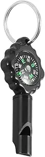 GANAZONO Multi-Function Compass Whistle Plastic Small Whistle Keychain Pendant Compass Whistle for Hiking Survival