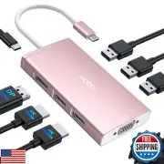 USB C Docking Station Dual Monitor Adapter for Dell HP, Laptop Docking Statio