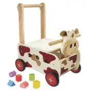 Im Toy 45cm Wood Walk & Ride Cow Sorter Kids Interactive Play Ride-On Toy 12m+
