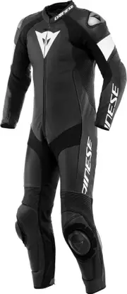 Dainese Tosa, leather suit 1pcs. perforated , color: Black/Black/White , size: 54