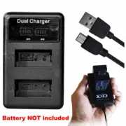 LCD DUAL Battery Charger for Nikon EN-EL20, Blackmagic Pocket Cinema Camera