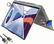 Lenovo Yoga 7 2-in-1 Touch Laptop, 16" WUXGA Display, AMD 6-Core Ryzen 5 7535U (Beat i7-1260P), 8GB RAM, 512GB PCIe SSD, Backlit KB, FP Reader, Keypad, USB-C, WiFi 6, HDMI, PDG HDMI Cable, Win 11 Pro