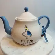 Rae Dunn Disney Alice in Wonderland Tea Time Ceramic Teapot (NEW WITH TAG)