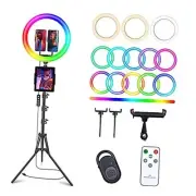 13" Selfie Ring Light with 76" Tripod Stand & 3 Phone 13" Musical Version
