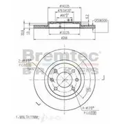 Bremtec Euro-Line GeoZinc Coated Brake Rotor - BDR10110EL