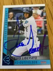 Luis Liberato 2015 Signed Everett Aqua Sox Team Card