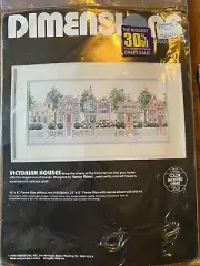 Dimensions Victorian Row Houses Counted Cross Stitch Kit #3650 Painted Ladies