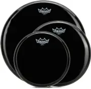 Remo Ambassador Ebony 3-piece Tom Pack - 10/12/16 inch (3-pack) Bundle
