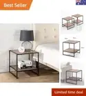 Modern Studio Collection Set of Two Bedside Table | Night Stands Furniture | ...