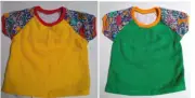 All natural, cotton toweling Tshirt style dribble Bib/Coverall Smock Zoo animals