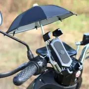 Sun Rain Windproof Mini Umbrella Hat For Bicycle MTB Bike Cell Phone GPS Holder