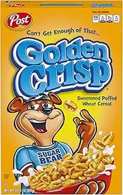 Golden Crisp Breakfast Cereal, Sweetened Puffed Wheat Cereal, 14.75 Ounce (Pack of 12)