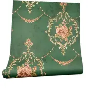Furniture Liner Floral Shelf Drawer Lining Paper 17.7"W x 118"L Green Royal
