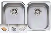 Oliveri Diaz Double Bowl Undermount Sink DZ10U