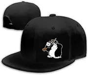 [Tijeyi] Flat Bill Hats for Men Womens Black Baseball Caps Mens Snapback Hats Flat Brim Snap Backpack Hat for Boy Fitted Hiking Hat