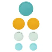 ​Pyrex (1) 7402-PC 6/7 Cup Sea Glass Lid, (2)7201-PC 4-Cup Lemondrop Yellow Lid