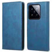 Rfid Blocking Pu Leather Mobile Phone Cover For Xiaomi 14 Pro, Wallet Design Phone Case
