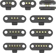 2 Pair Magnetic Pogo Pin Connector, 2/3/4/5P 1A Patch Pogopin Magnetic Connector Male+Female 2.5MM Through Holes Spring Loaded Connectors DC Power Sock Charge Probe Connector (2Pin)