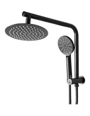 [Traderight] Round Brass Taps Shower Head Set in Black