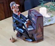 Jazz Pianist Incense Holder Piano Player Figurine Home Decor Midene Handmade