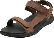 [Timberland] Men's Windham Trail Sandal, Brown, 15 US