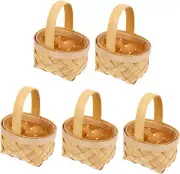 5Pcs Woven Basket Wicker Gift Basket Wicker Hamper Wicker Storage Baskets Weddin