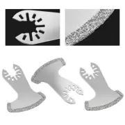 3pcs/Oscillating Multi Tool Swing Diamond Cutting Saw Blades For Grout Removal