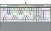 Corsair K70 PRO RGB Optical-Mechanical Gaming Keyboard - OPX Linear Switches, PBT Double-Shot Keycaps, 8,000Hz Hyper-Polling, Magnetic Soft-Touch Palm Rest - NA Layout, QWERTY - White